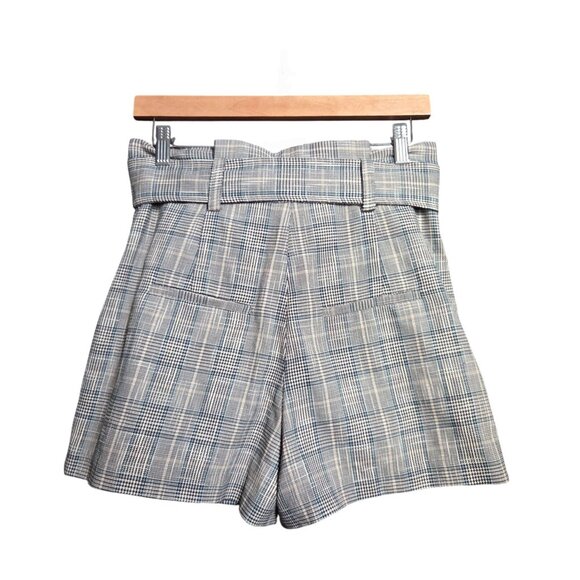 Veronica Beard Baga Check Wool Blend Paperbag Shorts Women's 4 - Picture 4 of 10